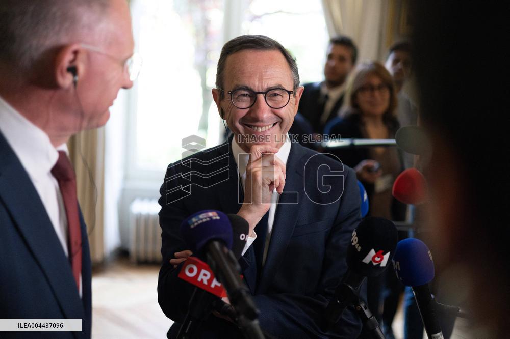 Bruno Retailleau gives a Press Conference - Paris