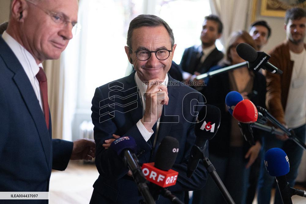 Bruno Retailleau gives a Press Conference - Paris