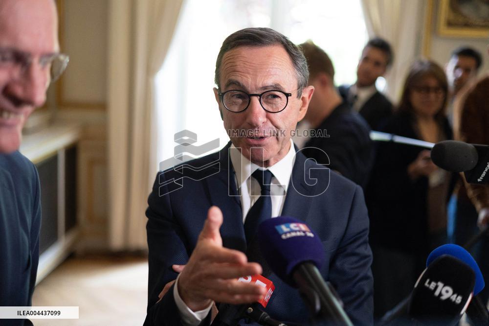 Bruno Retailleau gives a Press Conference - Paris