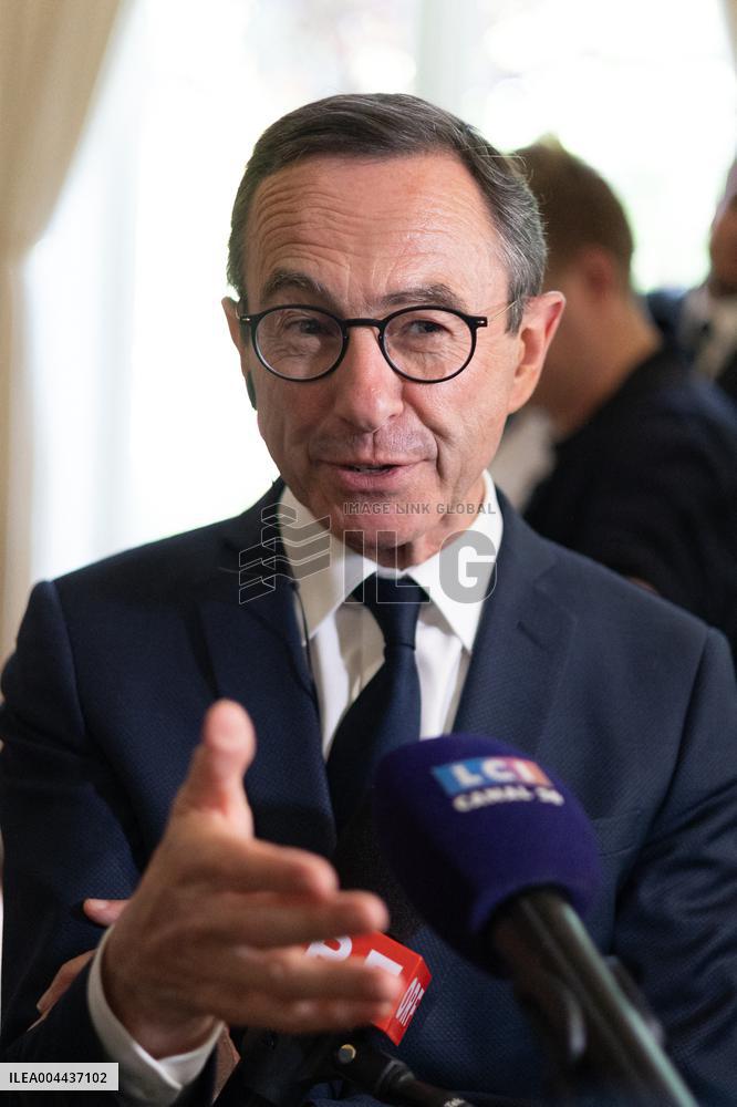 Bruno Retailleau gives a Press Conference - Paris