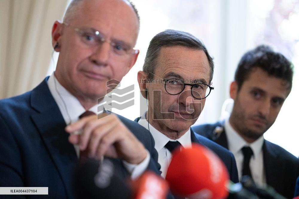 Bruno Retailleau gives a Press Conference - Paris