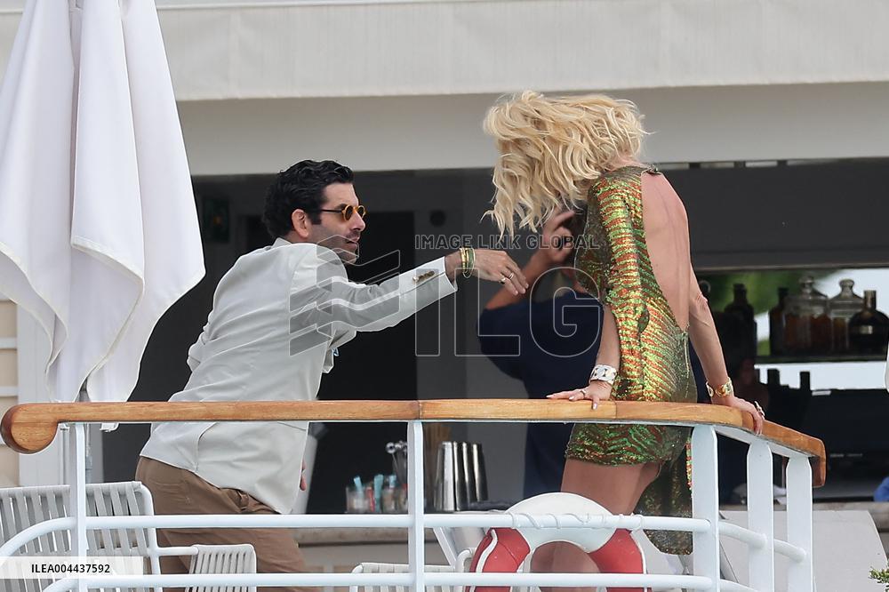Cannes - Victoria Silvstedt During Photo Session At Eden Roc