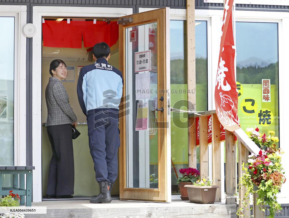 Princess Aiko visits quake-hit town in Ishikawa Pref.