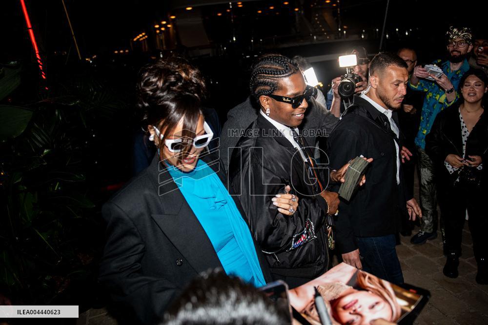 Cannes - Rihanna and Asap Rocky leaving A Party