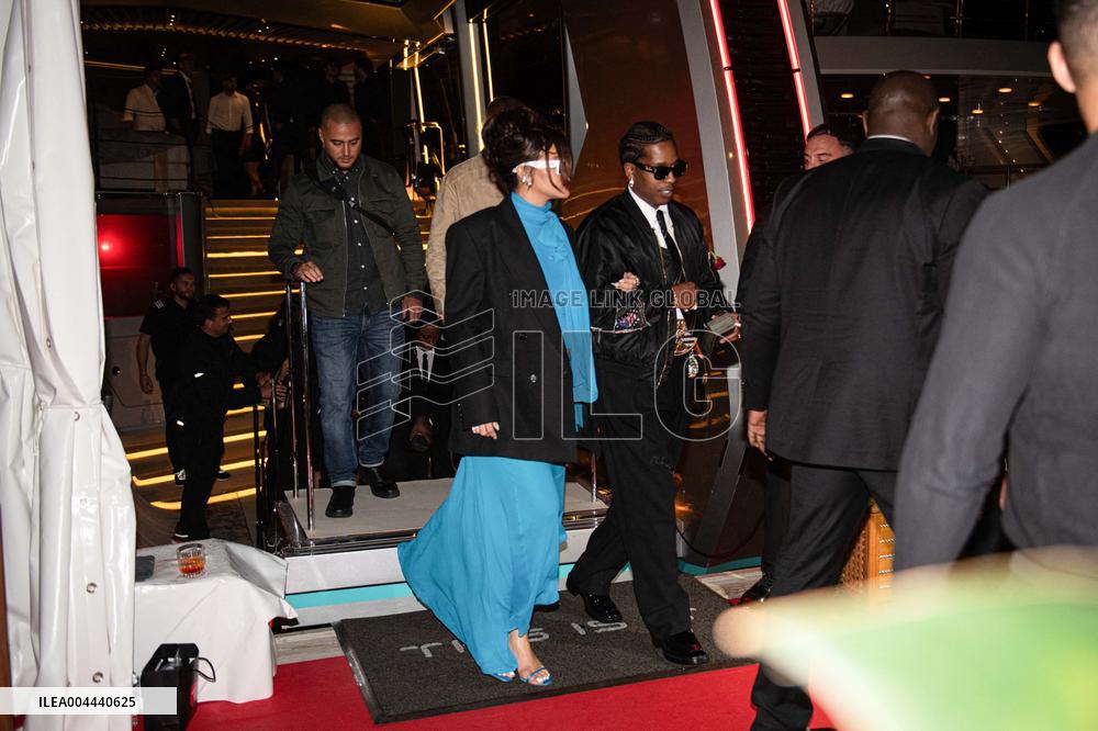 Cannes - Rihanna and Asap Rocky leaving A Party