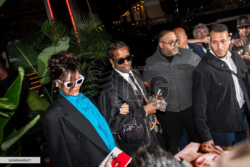 Cannes - Rihanna and Asap Rocky leaving A Party