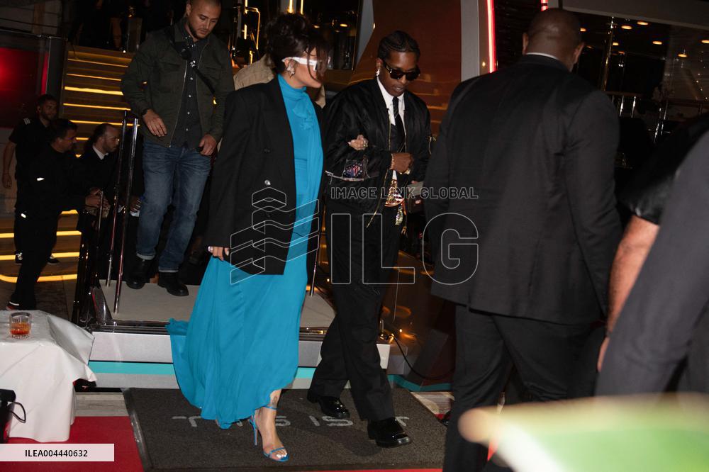 Cannes - Rihanna and Asap Rocky leaving A Party
