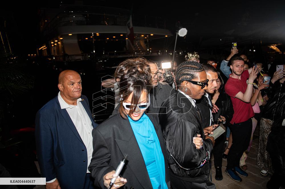 Cannes - Rihanna and Asap Rocky leaving A Party