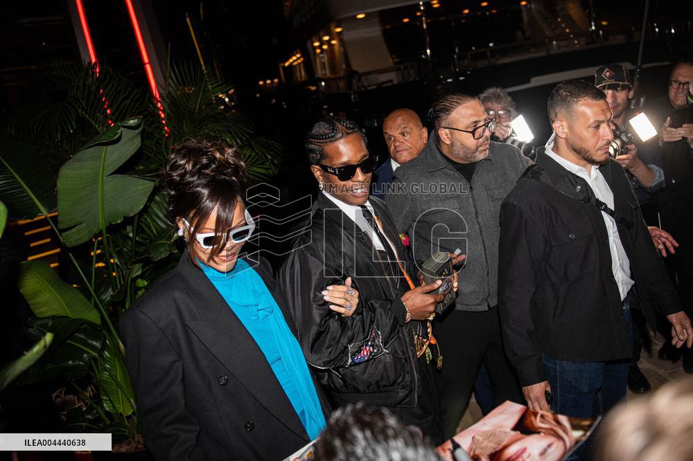 Cannes - Rihanna and Asap Rocky leaving A Party