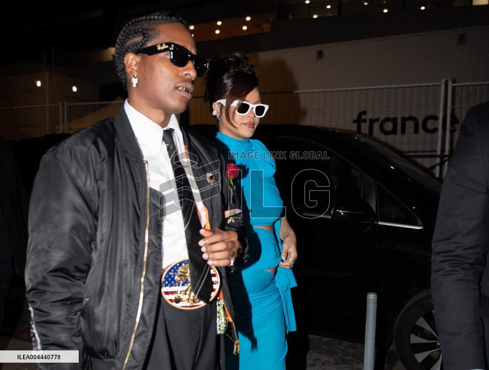 Cannes - ASAp Rocky And Rihanna Arrive At The Ray-Ban Party
