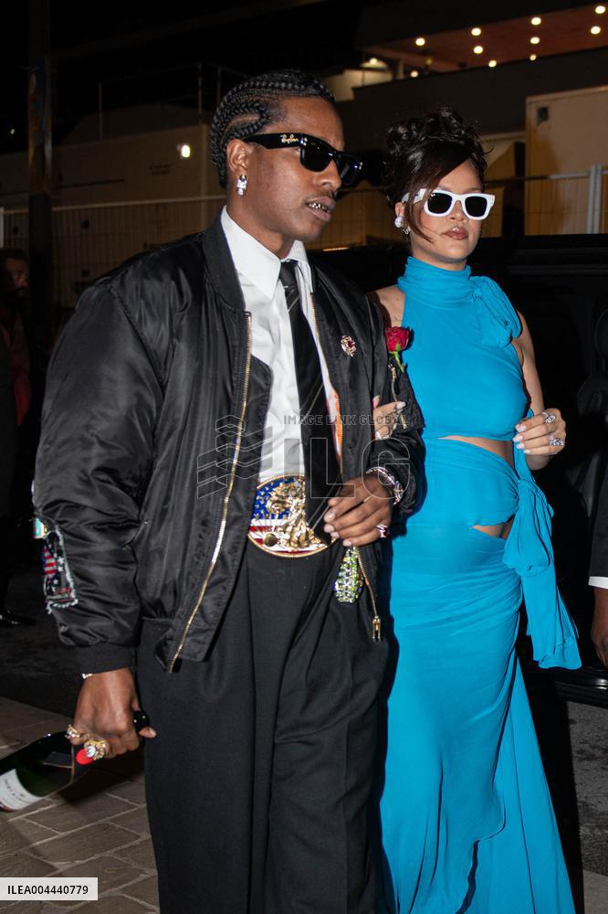 Cannes - ASAp Rocky And Rihanna Arrive At The Ray-Ban Party
