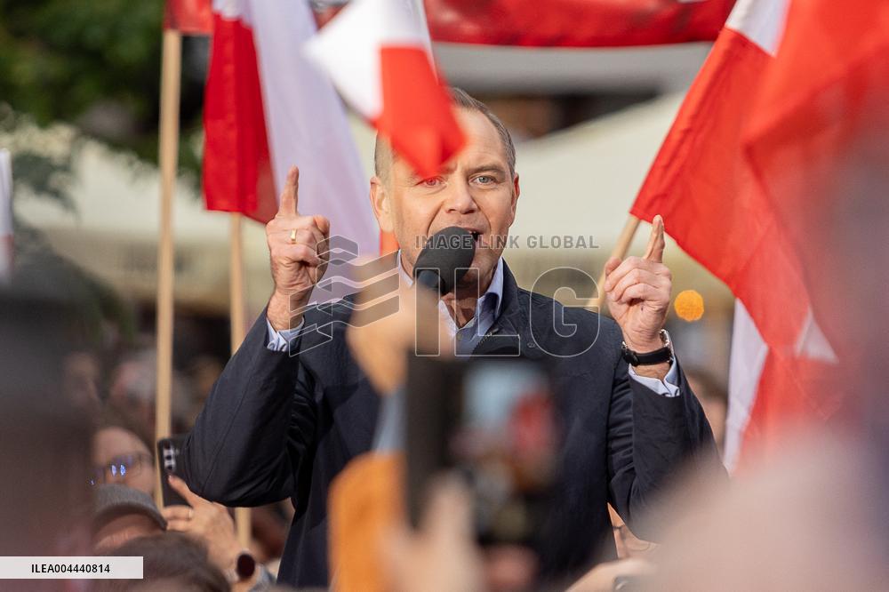 Karol Nawrocki Campaigns in Torun for Presidential Election - Poland