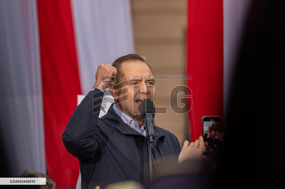 Karol Nawrocki Campaigns in Torun for Presidential Election - Poland