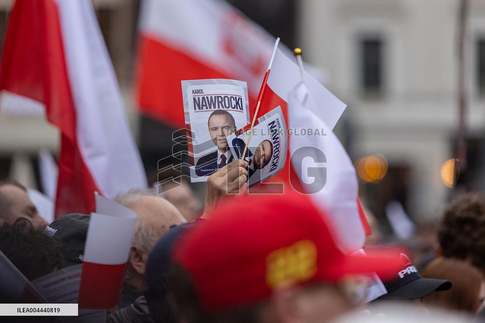 Karol Nawrocki Campaigns in Torun for Presidential Election - Poland