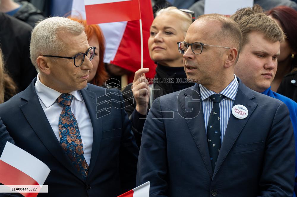 Rafal Trzaskowski Holds Press Conference for Presidential Campaign - Poland