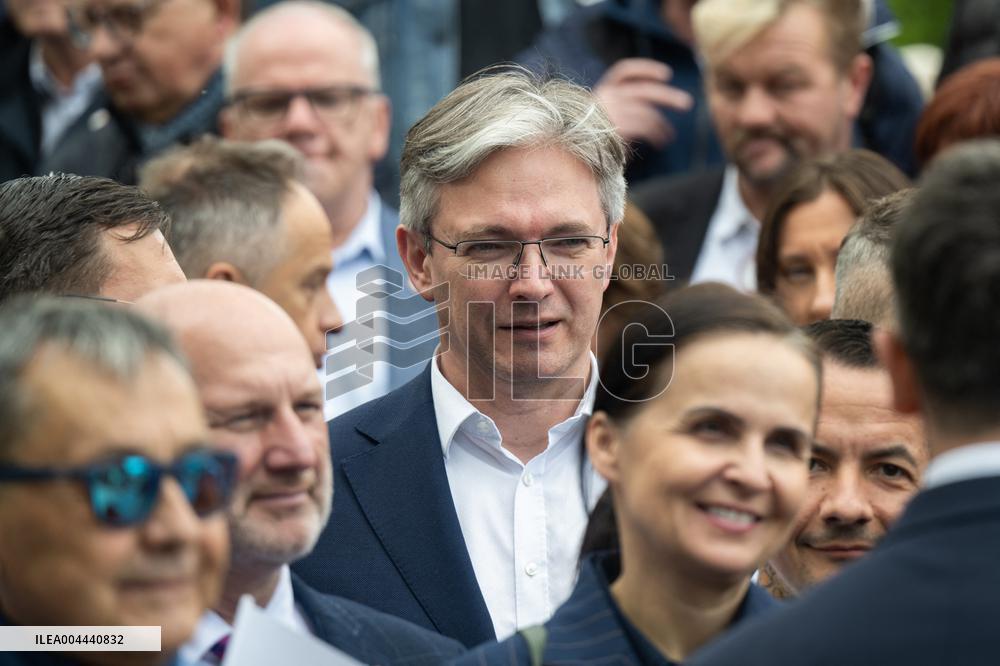 Rafal Trzaskowski Holds Press Conference for Presidential Campaign - Poland