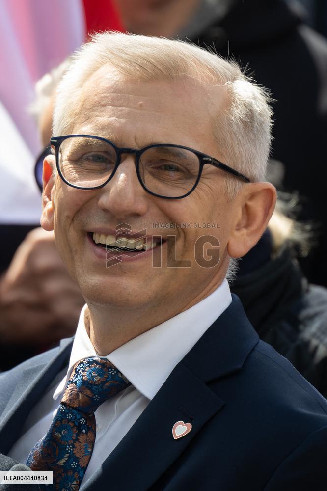 Rafal Trzaskowski Holds Press Conference for Presidential Campaign - Poland