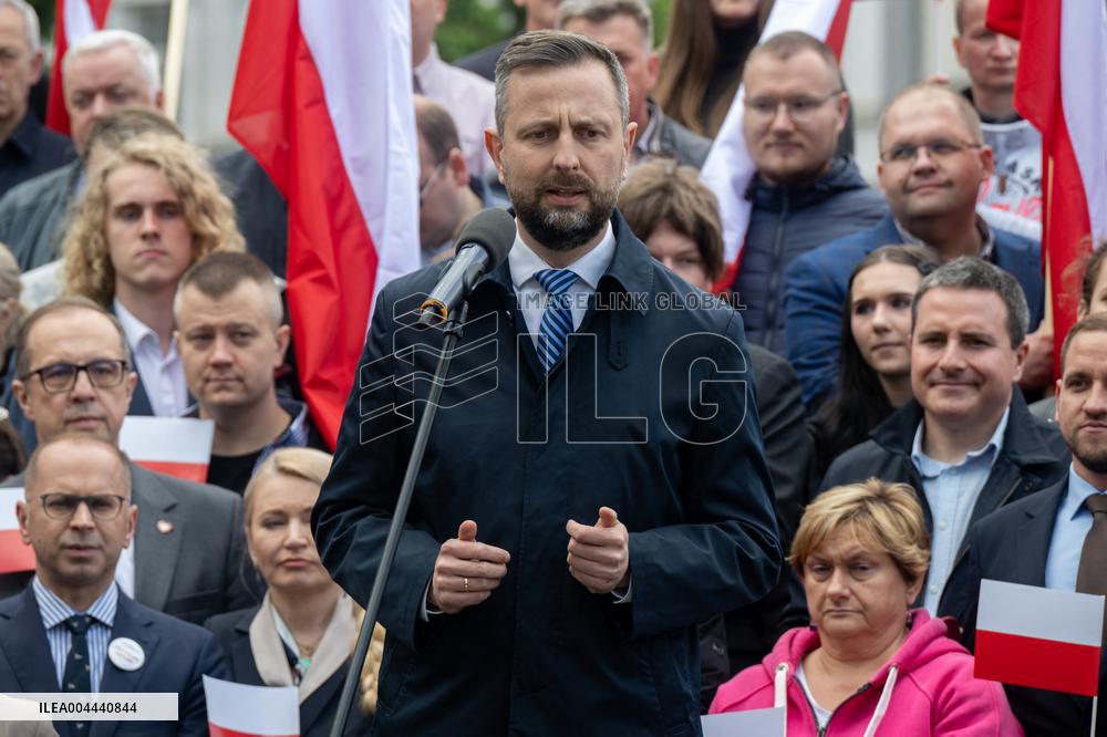 Rafal Trzaskowski Holds Press Conference for Presidential Campaign - Poland