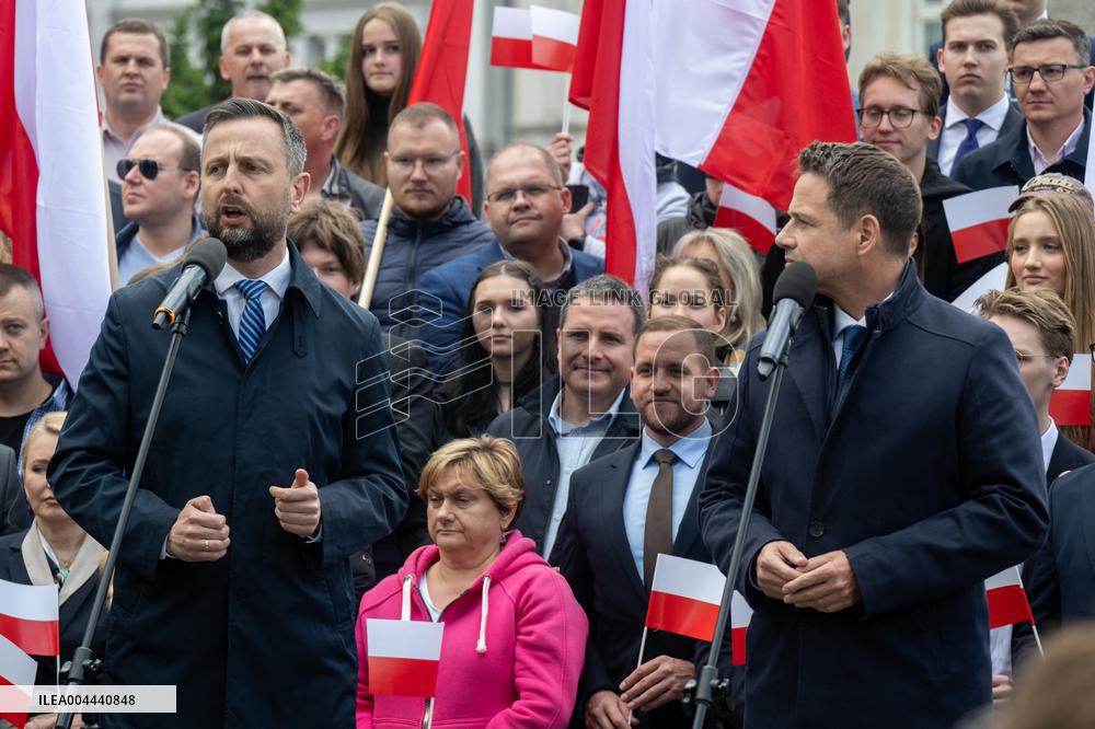 Rafal Trzaskowski Holds Press Conference for Presidential Campaign - Poland