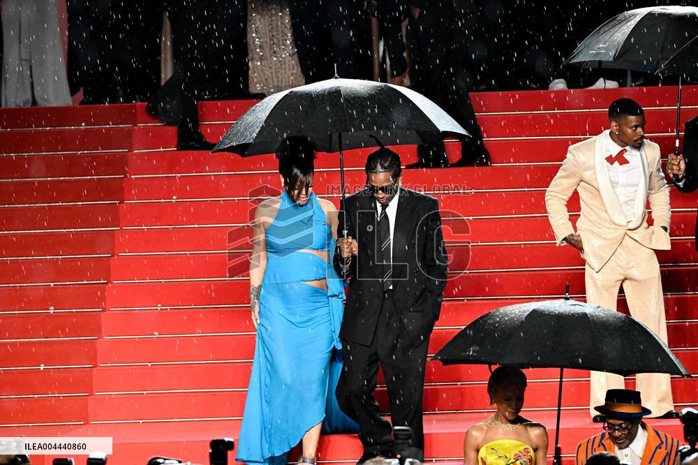 Cannes - Rihanna And Asap Rocky Leaving the Highest 2 Lowest Screening