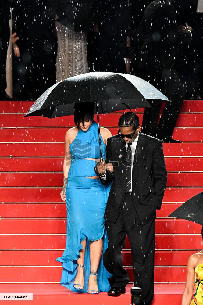 Cannes - Rihanna And Asap Rocky Leaving the Highest 2 Lowest Screening