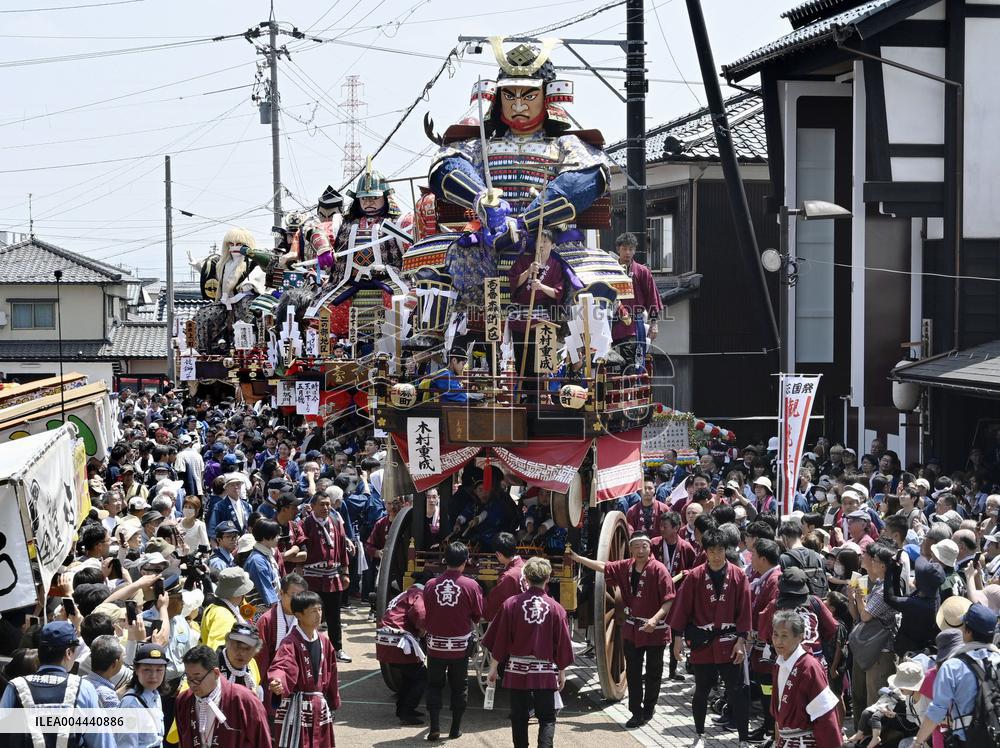 Samurai doll parade in central Japan