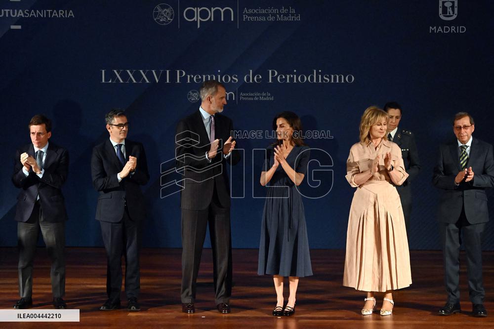 Spanish Royal Couple At Madrid Press Association Awards Ceremony - Spain