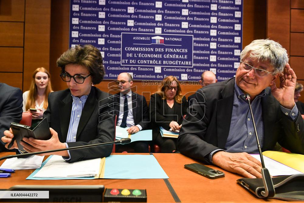 Hearing of French Culture Minister Rachida Dati before the finance committee in Paris - FA