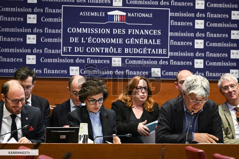 Hearing of French Culture Minister Rachida Dati before the finance committee in Paris - FA