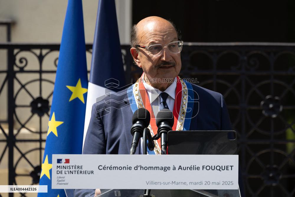 Ceremony in tribute to late policewoman Aurelie Fouquet - Villiers-sur-Marne