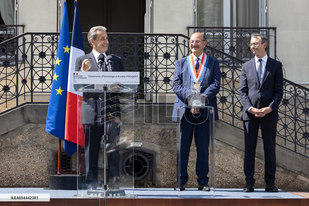Ceremony in tribute to late policewoman Aurelie Fouquet - Villiers-sur-Marne