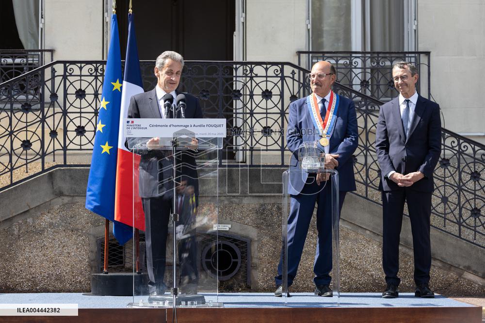 Ceremony in tribute to late policewoman Aurelie Fouquet - Villiers-sur-Marne