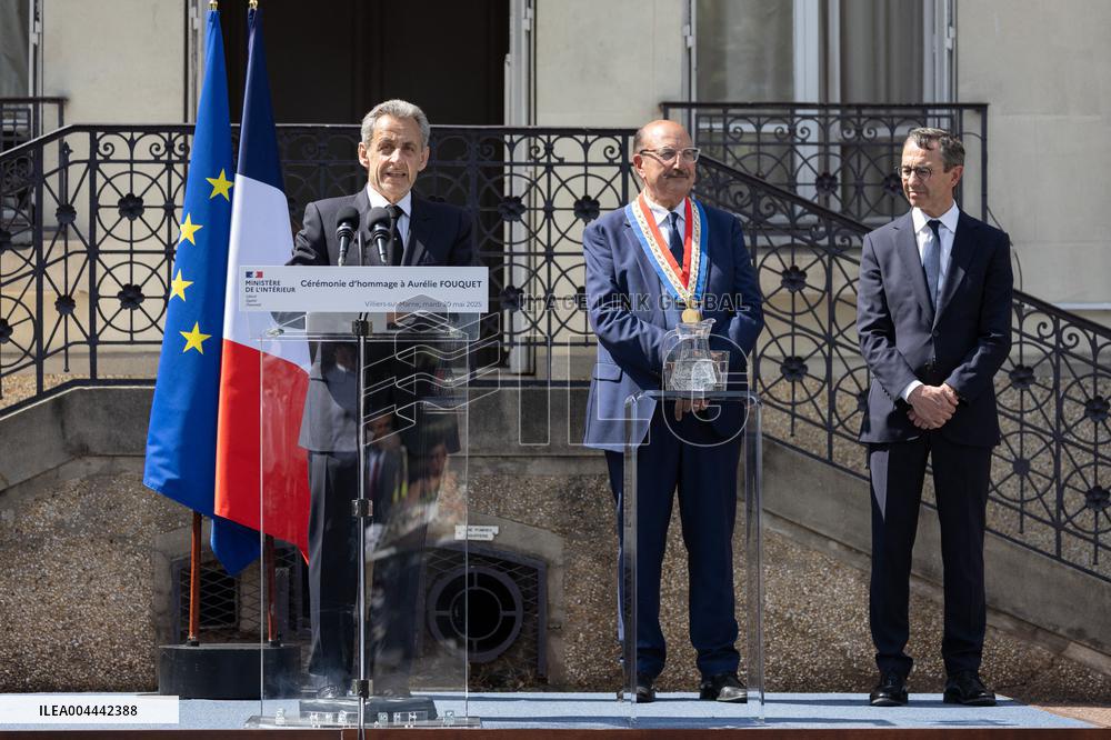 Ceremony in tribute to late policewoman Aurelie Fouquet - Villiers-sur-Marne