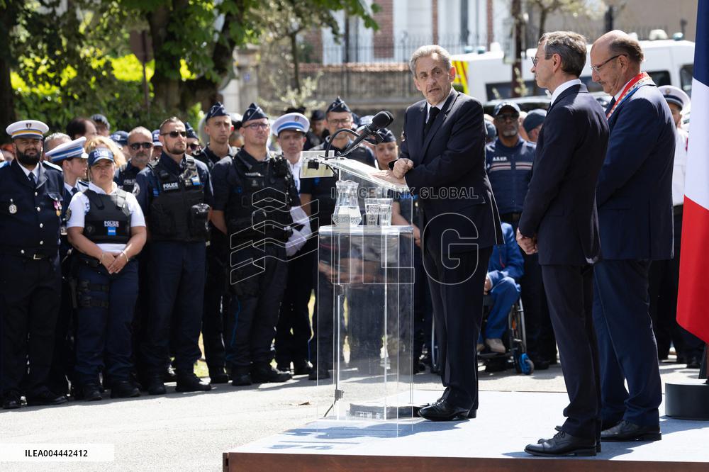 Ceremony in tribute to late policewoman Aurelie Fouquet - Villiers-sur-Marne