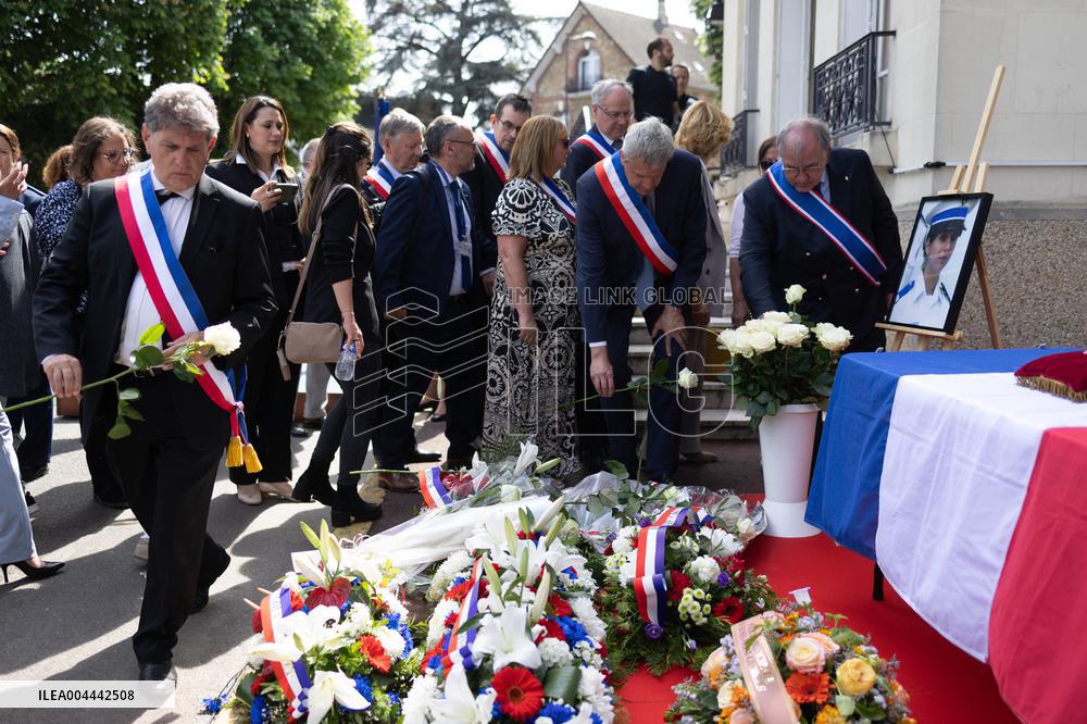 Ceremony in tribute to late policewoman Aurelie Fouquet - Villiers-sur-Marne