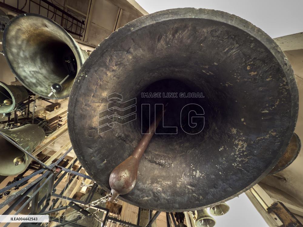 Bell ringing at St Michael's Monastery in Kyiv
