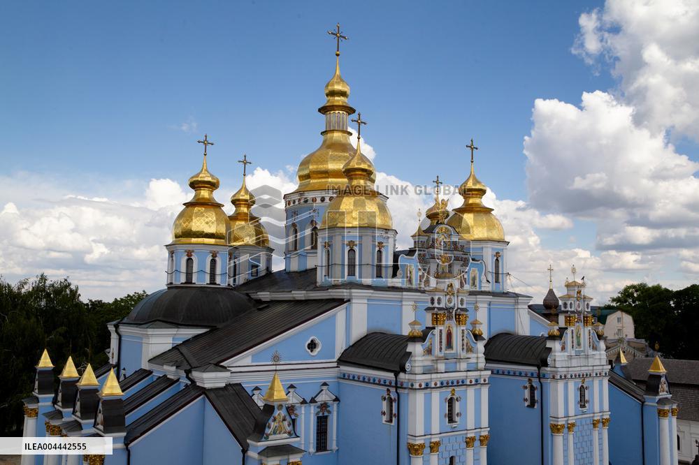 Bell ringing at St Michael's Monastery in Kyiv