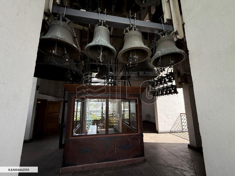 Bell ringing at St Michael's Monastery in Kyiv