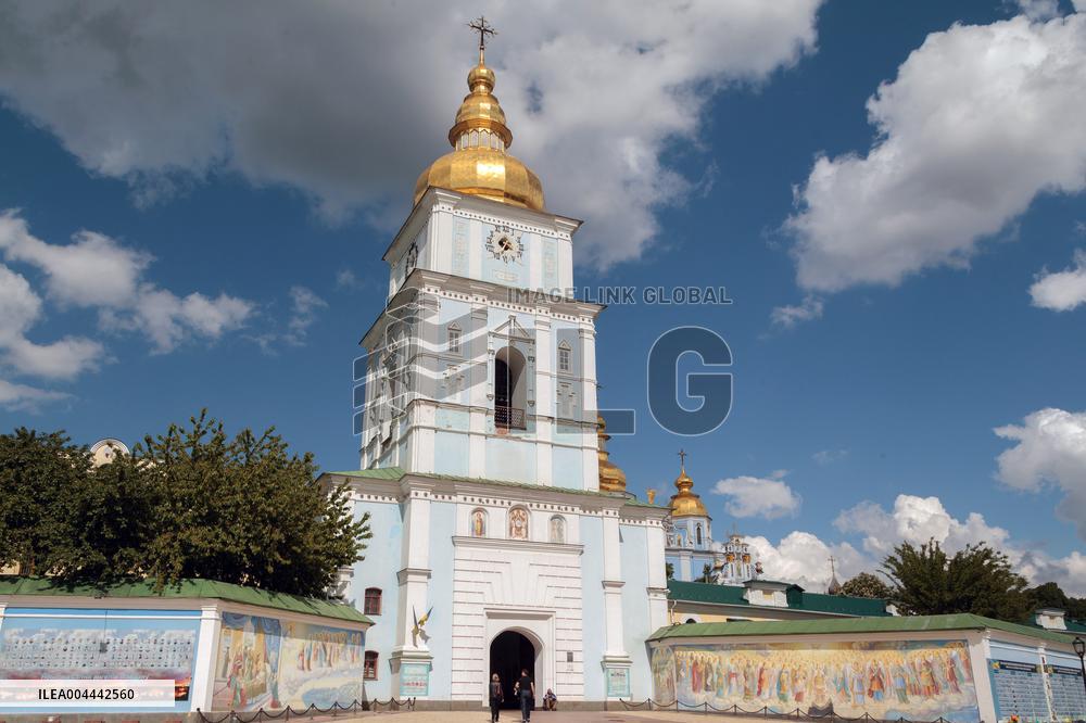 Bell ringing at St Michael's Monastery in Kyiv