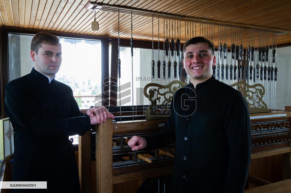 Bell ringing at St Michael's Monastery in Kyiv