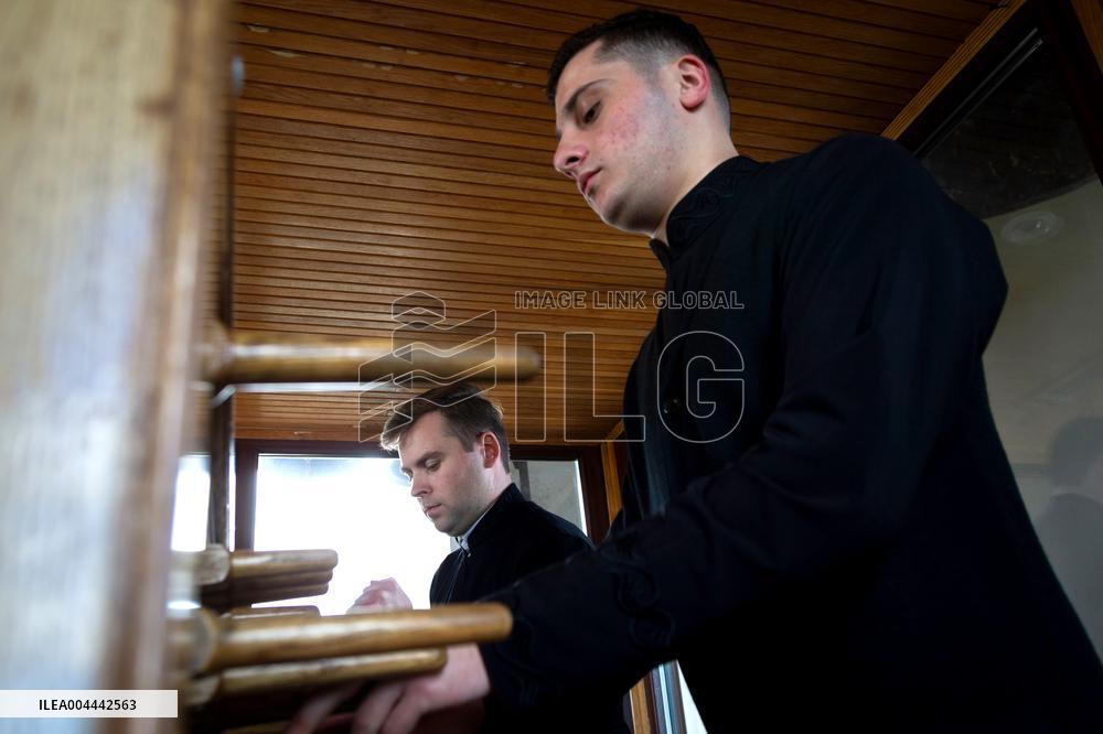 Bell ringing at St Michael's Monastery in Kyiv