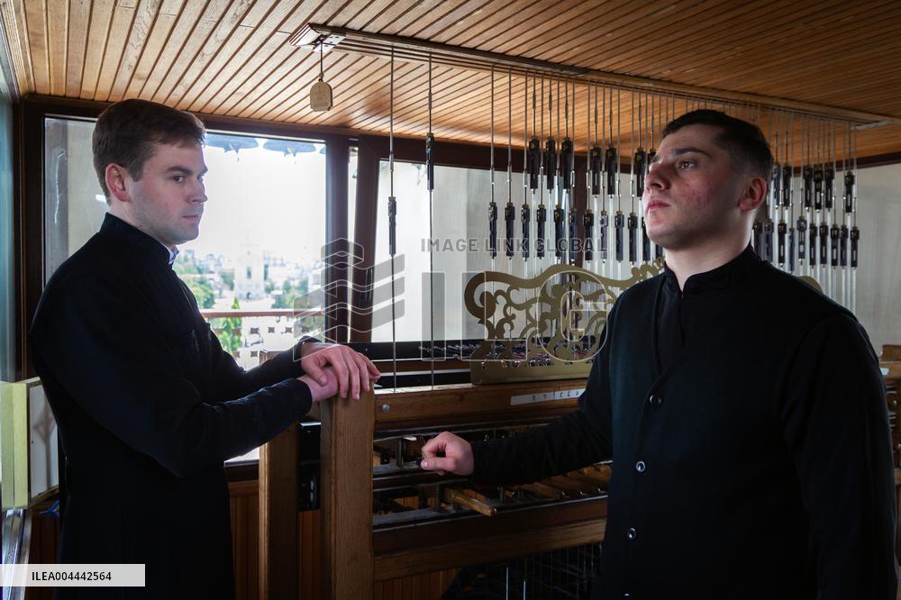 Bell ringing at St Michael's Monastery in Kyiv