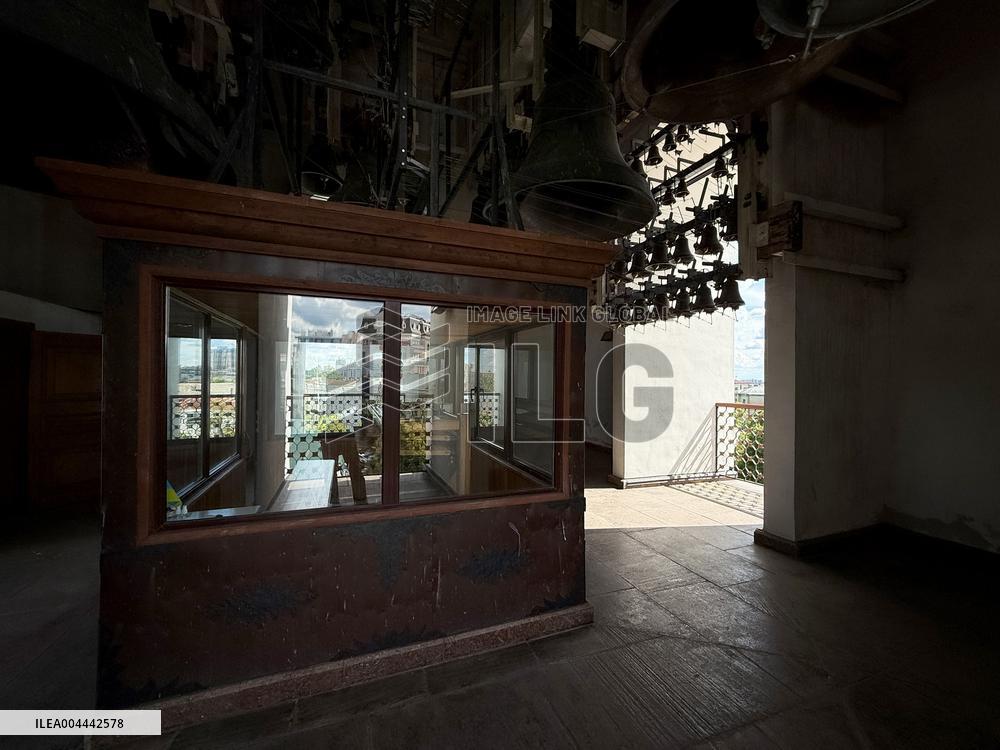 Bell ringing at St Michael's Monastery in Kyiv