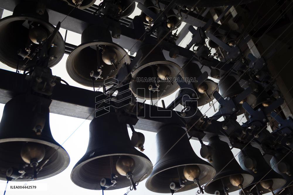 Bell ringing at St Michael's Monastery in Kyiv