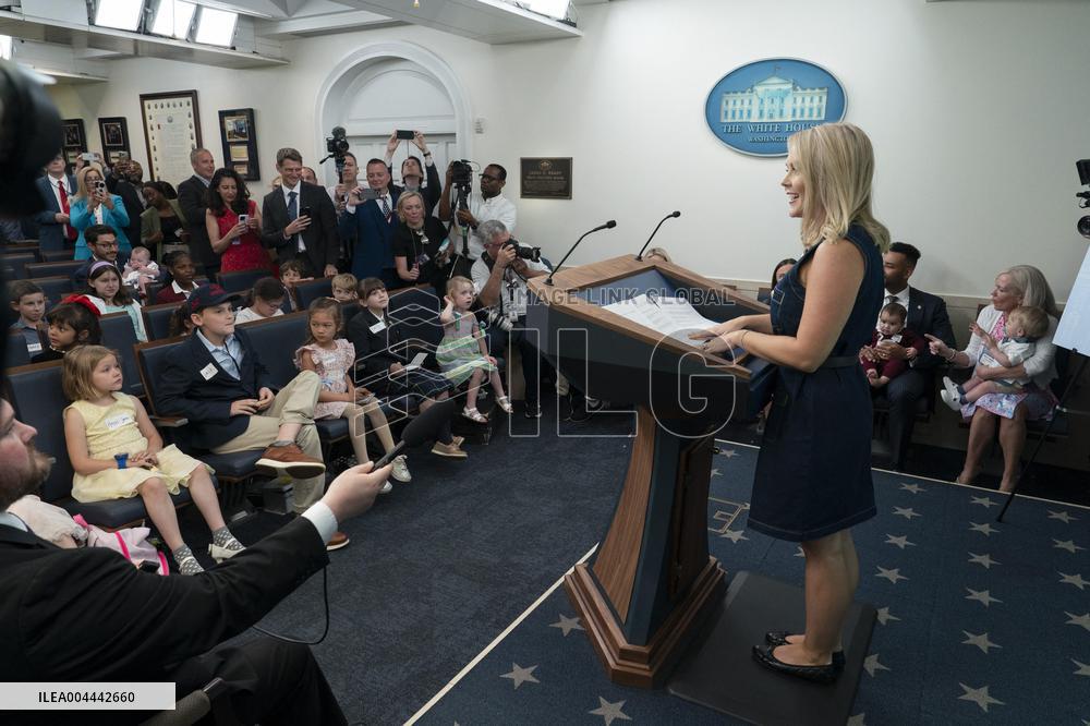 Leavitt Press Briefing for a Take Our Sons and Daughters to Work Day