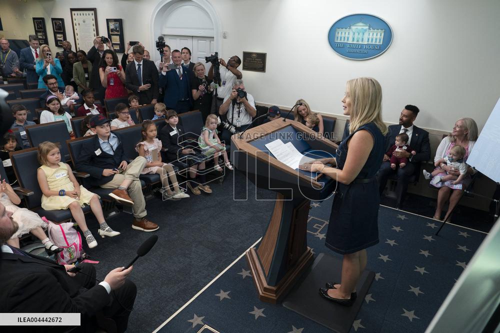 Leavitt Press Briefing for a Take Our Sons and Daughters to Work Day