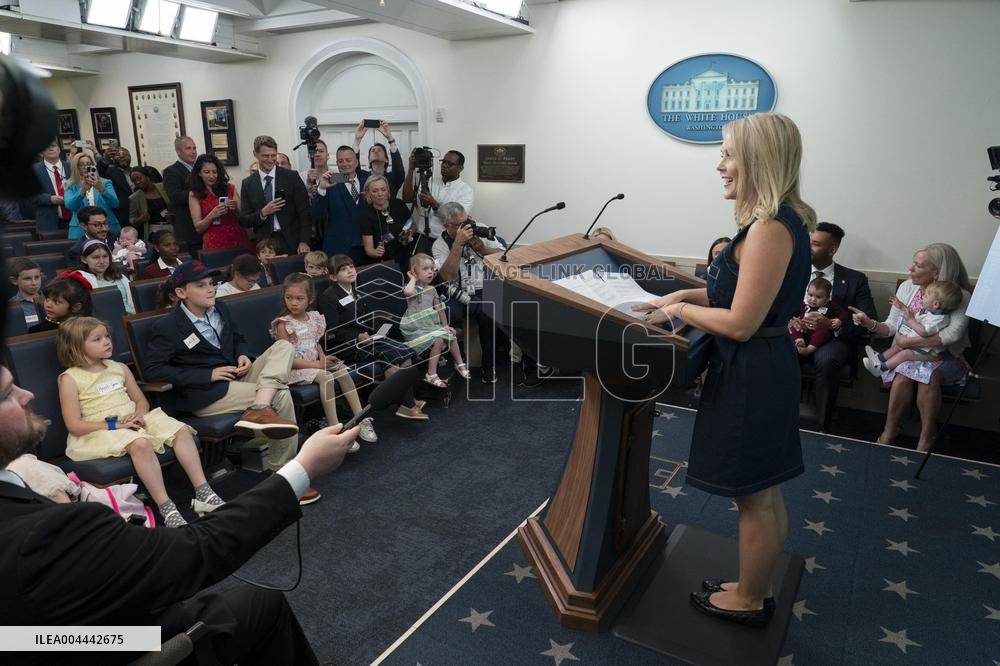Leavitt Press Briefing for a Take Our Sons and Daughters to Work Day
