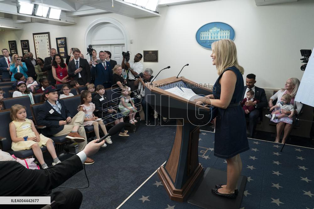 Leavitt Press Briefing for a Take Our Sons and Daughters to Work Day