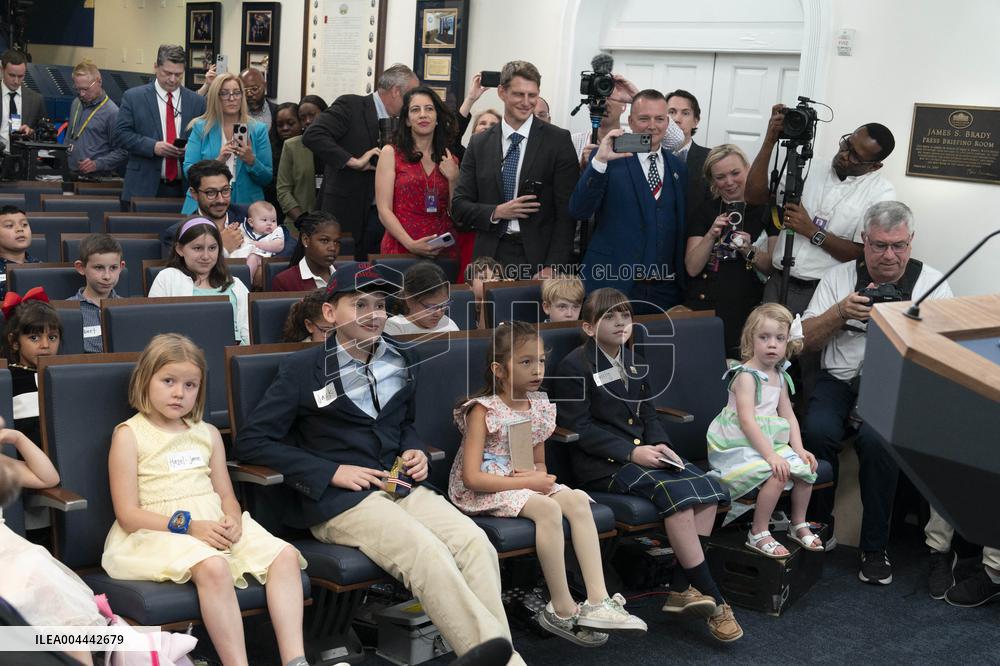 Leavitt Press Briefing for a Take Our Sons and Daughters to Work Day