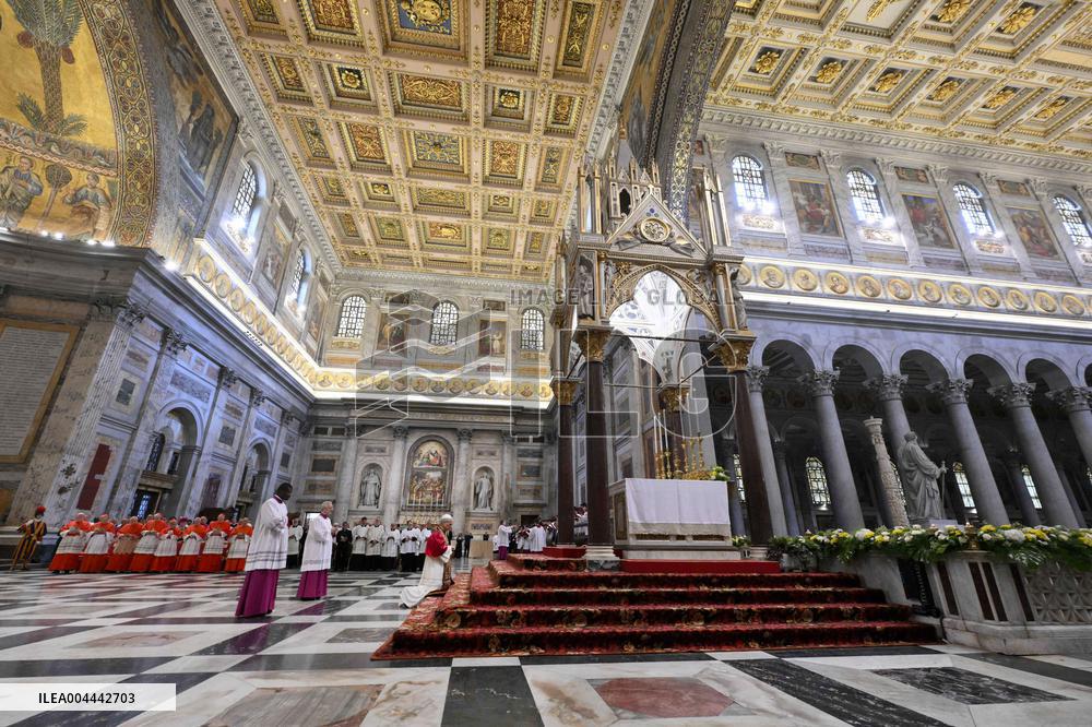 Pope Leo XIV Visits St. Paul Basilica - Rome